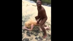 2 white beach sex with BBC