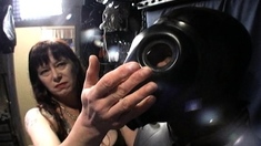 two women fetish latex asslicking and anal mff