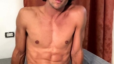 Solo masturbation and gay climax