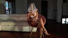 Big boob brunette masturbates on webcam
