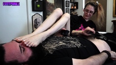 Ally kay femdom and foot fetish with horny boyfriend