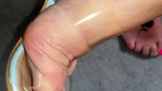 Maitresse Madelines solo foot fetish POV
