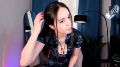 Softcore solo with cute asian chick Akane Ozora