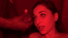 Amateur Cute Brunette Facial