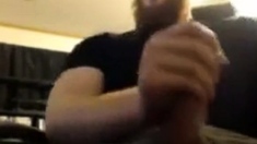 Muscular Ginger Daddy Strokes His Big Cock