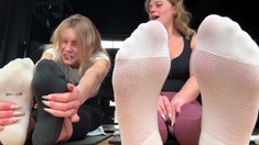 Lesbian foot fetish with blonde trisha uptown and marie luv