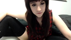 British amateur teen in stockings