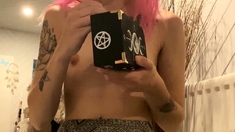 Beauty small tit amateur teen masturbating her shaved pussy