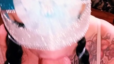 Real blonde amateur giving a POV blowjob