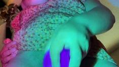 Big boob brunette masturbates on webcam