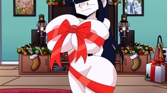Xmas Cartoon Fuck - Audrey Takes It Raw on the Couch
