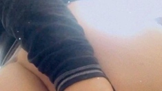 Masturbating solo babe loves her toys