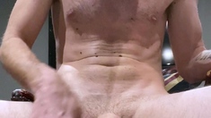 Hot solo twink jerking big cock