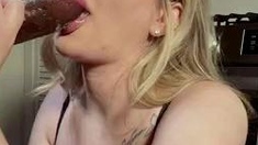 Classy slut interracial big cock blowjob toy and ass fun