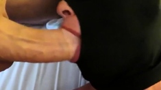 Big-Cock Daddy Gets a Twink Blowjob