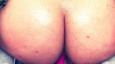 Horny big ass babe nice toys riding