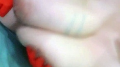 Amateur grabbing big boobs tease
