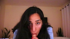Hot Brunette Girlfriend POV Blowjob