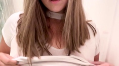 Amateur blond girl with big boobs getting fucked