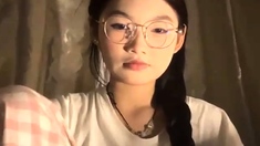 Amateur asian teen licks ass and sucks cock