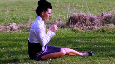 Brunette lady abducted and fucked by lesbians
