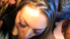 Amateur teen blowjob and cumshot from a guy
