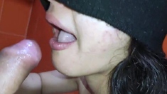 Big Cock Guy Fucks Small Tit Latina Before Her Bath