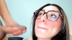 Petite Nerd Babe Gets Her Tight Pussy Pounded From Behind