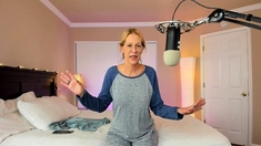Blonde amateur gives webcam show with toys