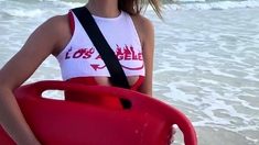 Massive juggs brunette fatty strips and jerks solo