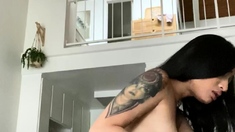 Hot amateur teen girl with big boobs toying pussy on cam