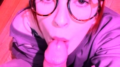 Beauty Amateur Redhead Teen make Perfect Blowjob