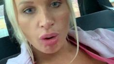 Blonde Is Flashing Her Big Boobs In The Outdoors