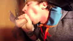 Twink takes the cum in his mouth at homemade GH again