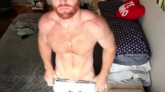 Ginger Hunk Seth Forena Bed Jerks his Cock Until He Cums